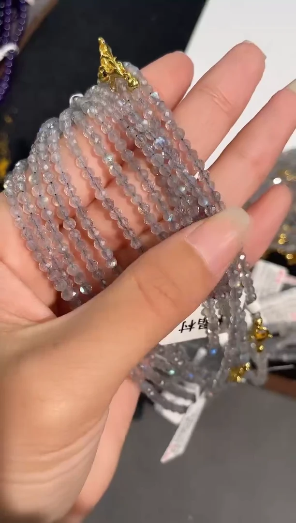 水晶手链未镶嵌灰月光锁骨链