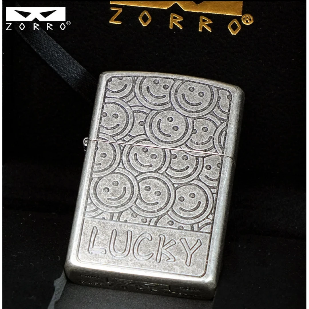 ZORRO佐罗防风煤油打火机男士二代古银笑脸创意礼物Z2-1131B