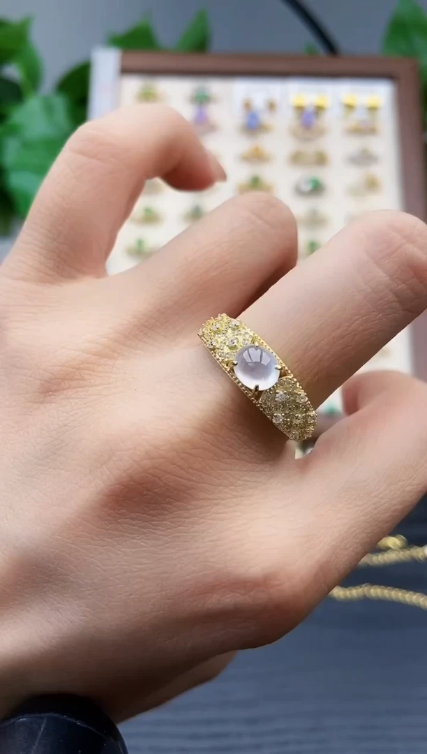 银S925镶嵌戒指翡翠12