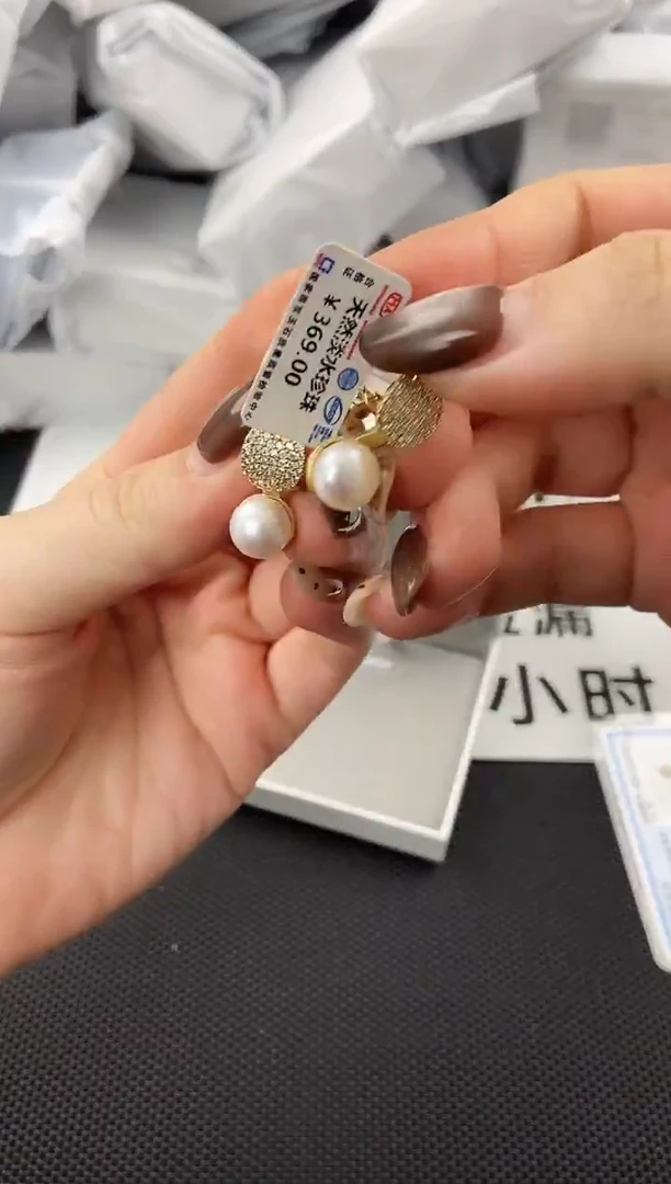 未镶嵌耳饰淡水珍珠ed1040