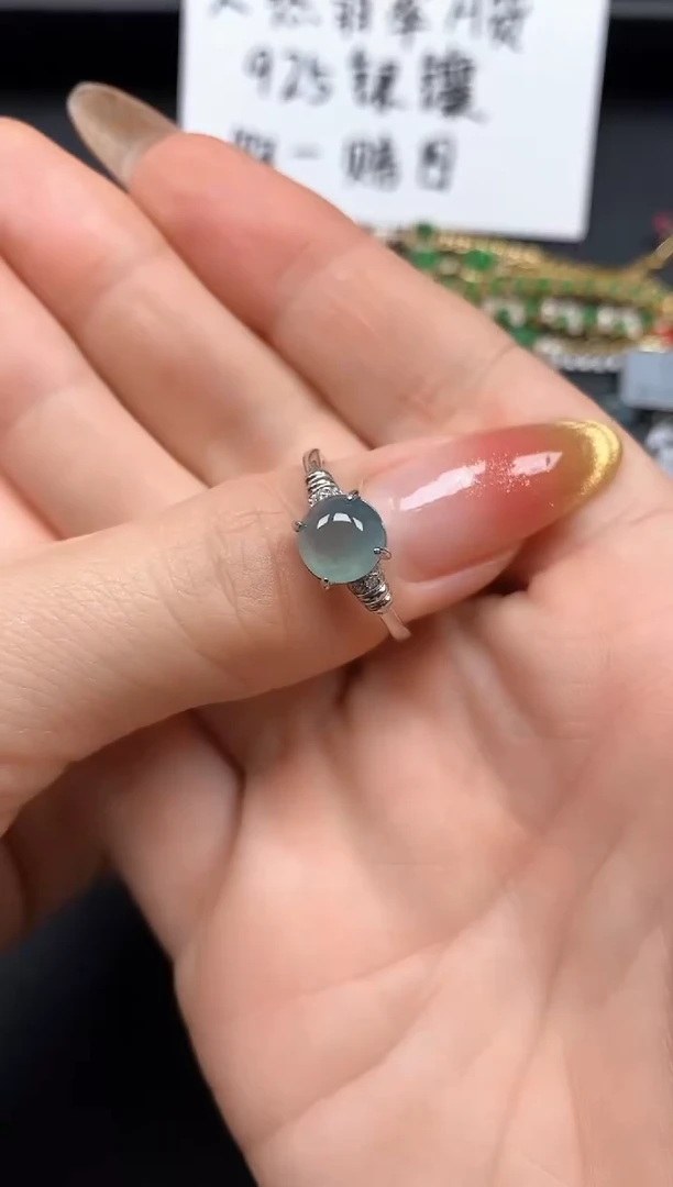 银S925镶嵌戒指翡翠11111