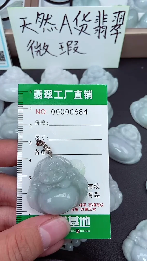 颈饰未镶嵌翡翠缅甸天然翡翠微微瑕0684