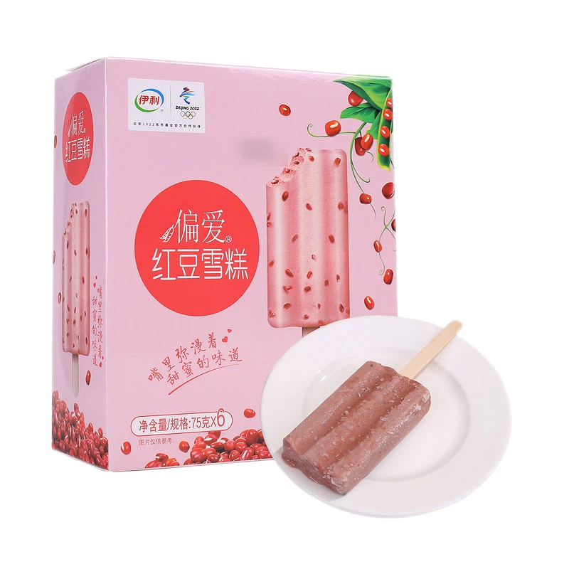 伊利偏爱红豆雪糕 75g*6支/盒