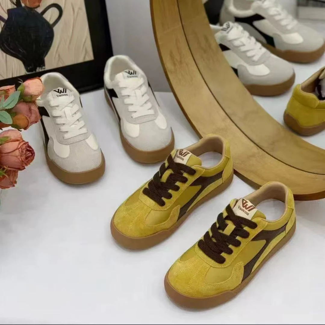 D105-1春季拼接德训鞋运动风时尚休闲鞋平底鞋子百搭Y8618-1