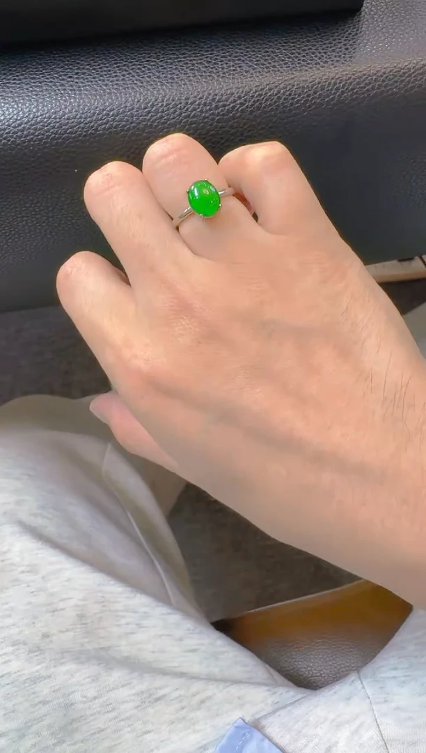 翡翠戒指未镶嵌天然a货翡翠