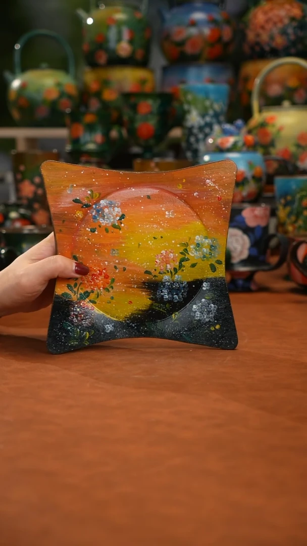 陶瓷油画手绘釉下彩