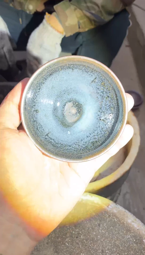 茶盏真柴烧建盏换点柴火