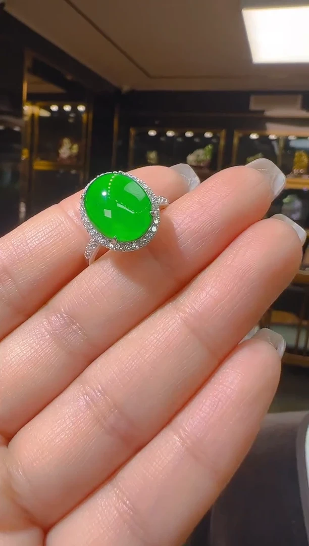【闪购商品】翡翠戒指银S925镶嵌002（多样性发货）