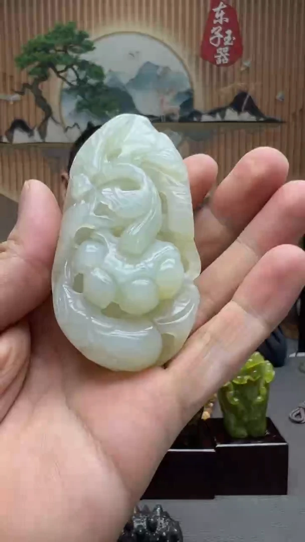 【闪购商品】蛇纹石玉手把未镶嵌天然岫玉手把件