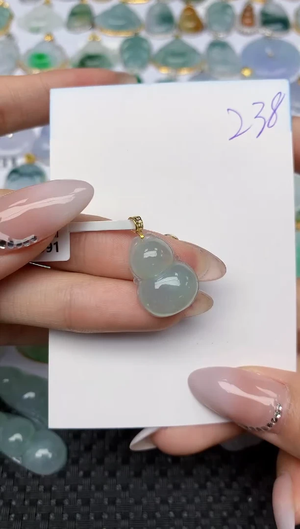 【闪购商品】翡翠颈饰18K金镶嵌 天然翡翠A货