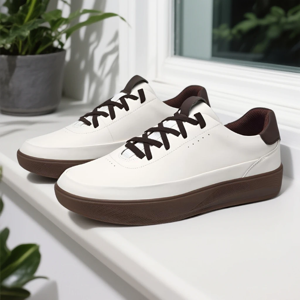 品牌【馭子鸟】头层牛皮时尚板鞋新款英伦男士休闲运动风单鞋小白鞋