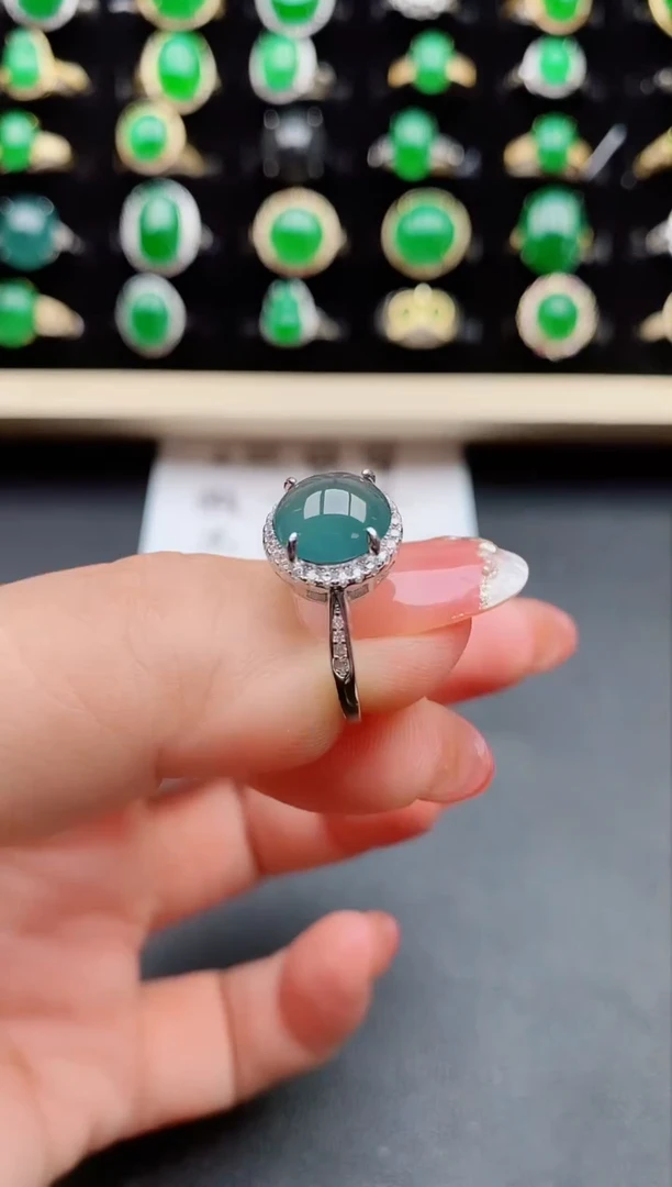 【闪购商品】翡翠戒指银S925镶嵌31231