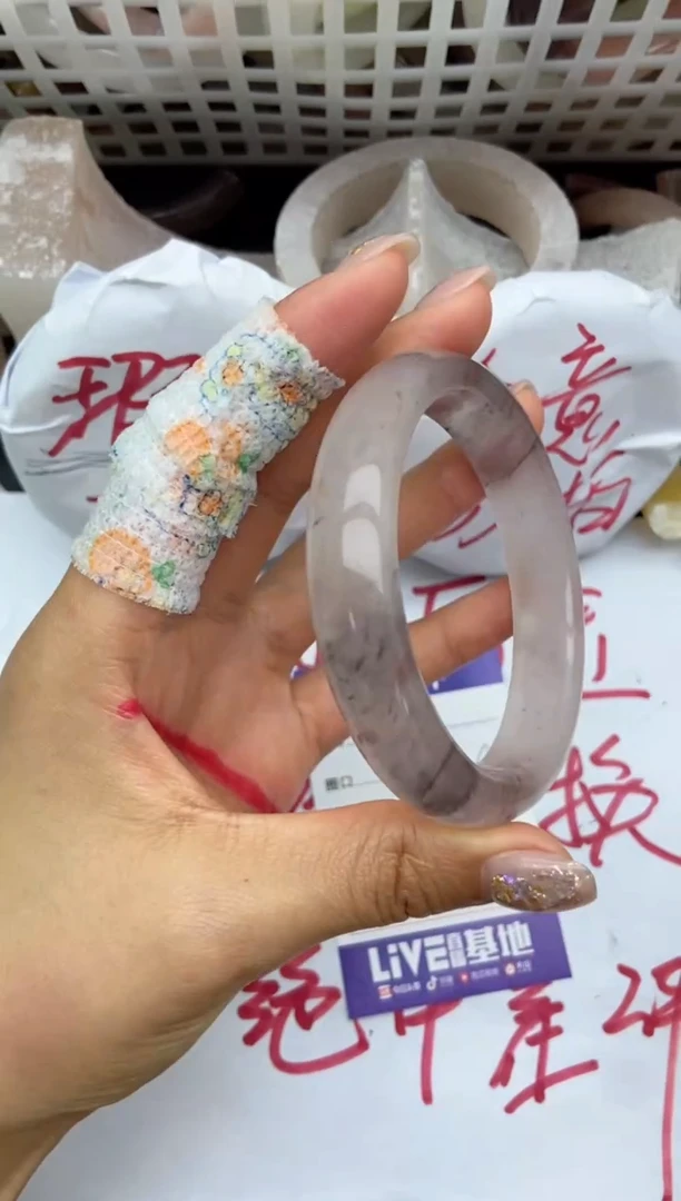 未镶嵌手镯石英质玉瑕疵A168+58/59