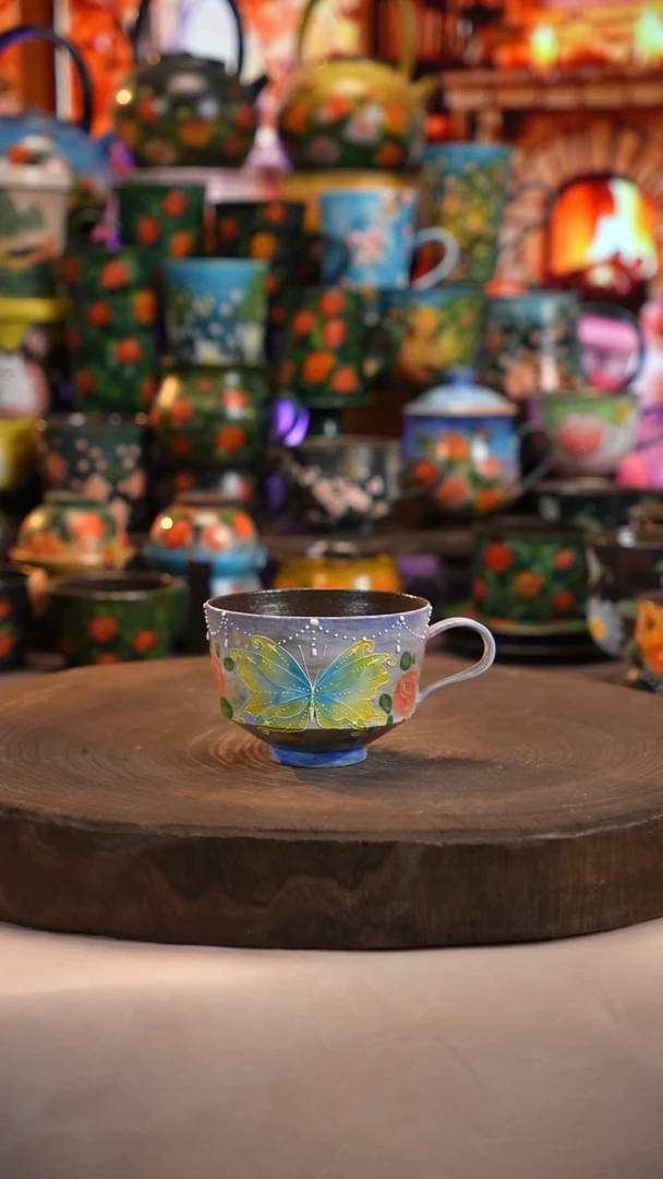 油画   釉下彩   杯子