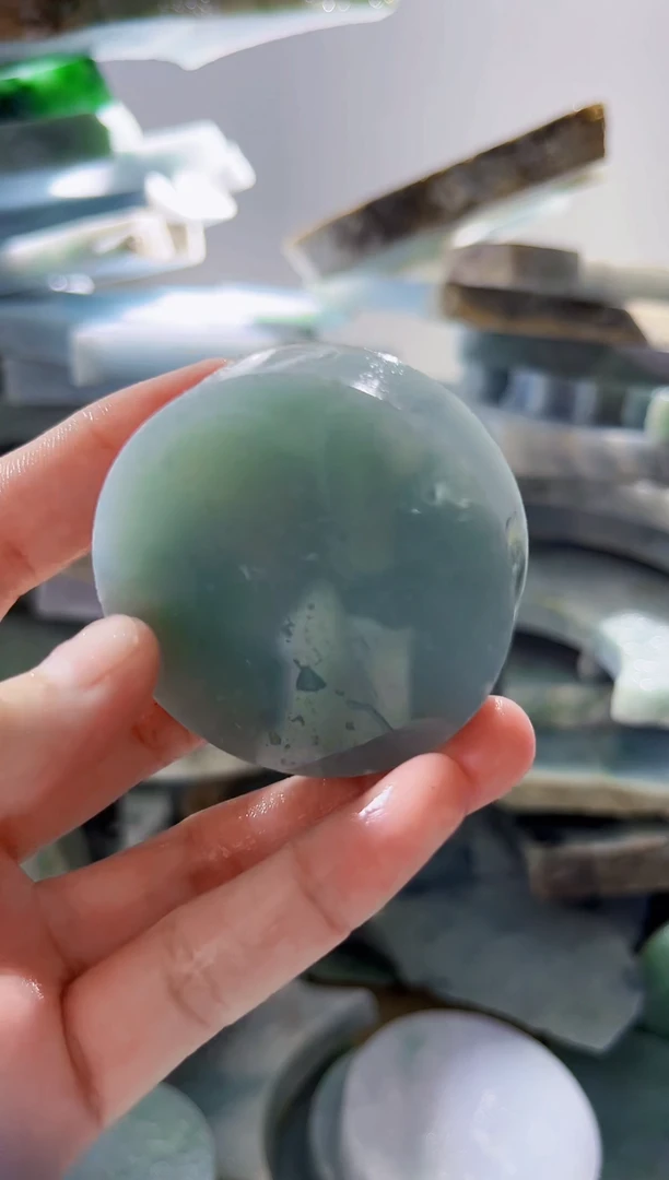 翡翠裸石缅甸翡翠A货柠7454