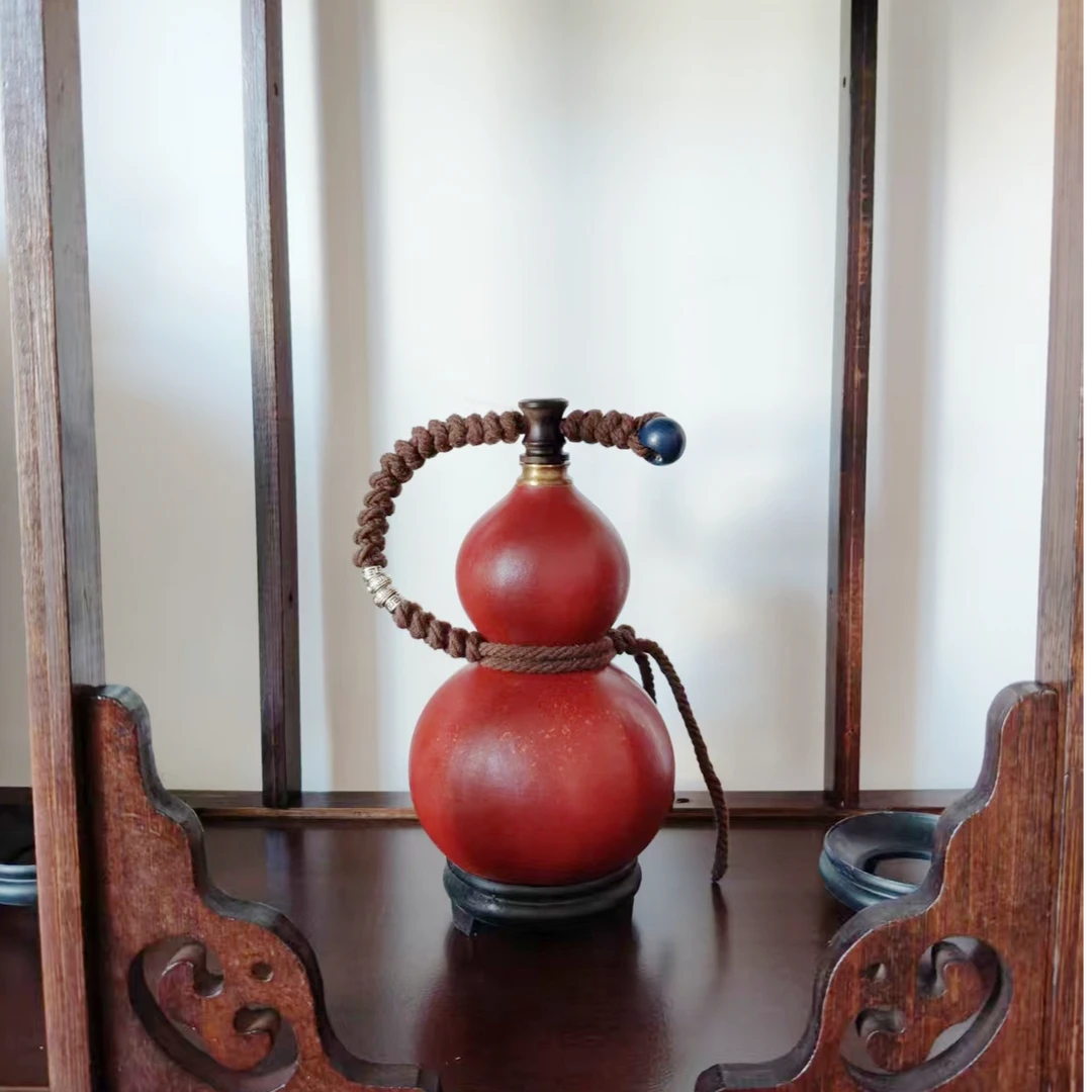 【工艺品】手工编制绳纯天然葫芦大漆工艺风水家居摆件