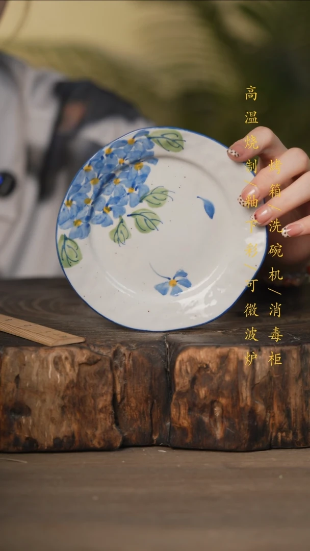 瓷片景德镇高温釉下彩可微波烤箱洗碗机