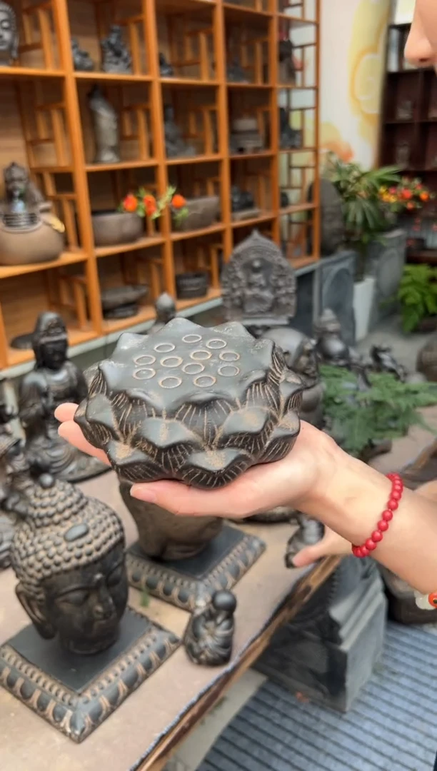 陶土【火山泥】莲蓬实心底座