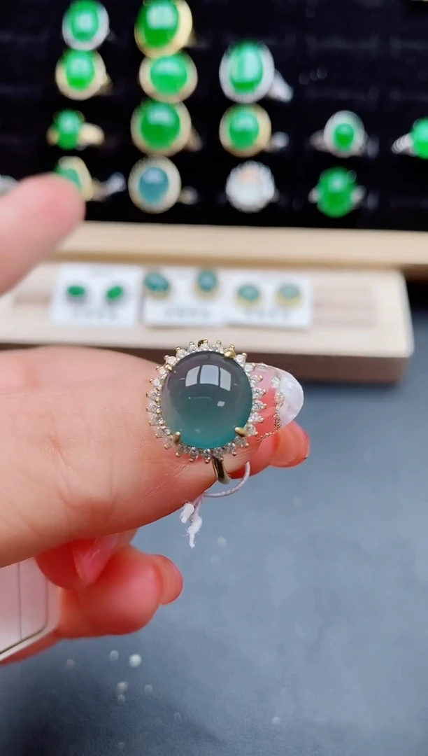 【闪购商品】翡翠戒指银S925镶嵌0885080