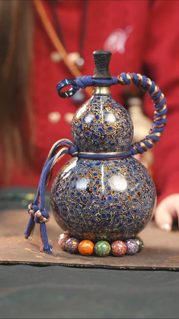 【闪购商品】WF193漆艺酒葫芦不包手串及旋转底座