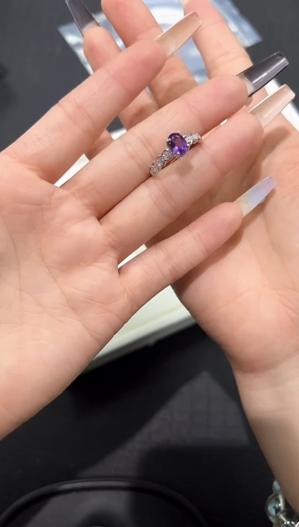 水晶戒指银S925镶嵌51b多样性发其一【1个】