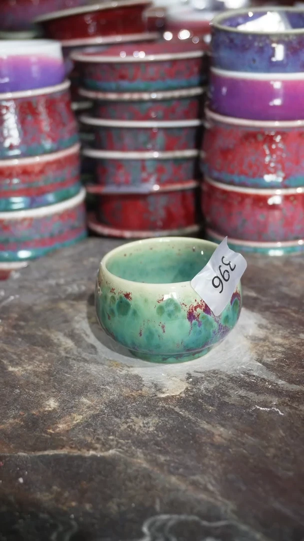 摆件陶精品窑变钧瓷茶器