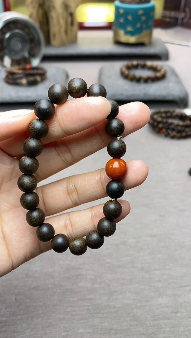 【闪购商品】沉香手串单圈越南芽庄白棋楠0.8 沉水