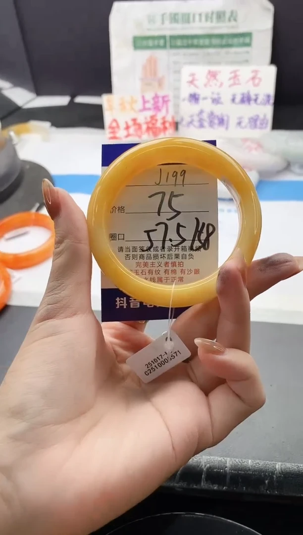 未镶嵌手镯石英质玉j199-HB57+