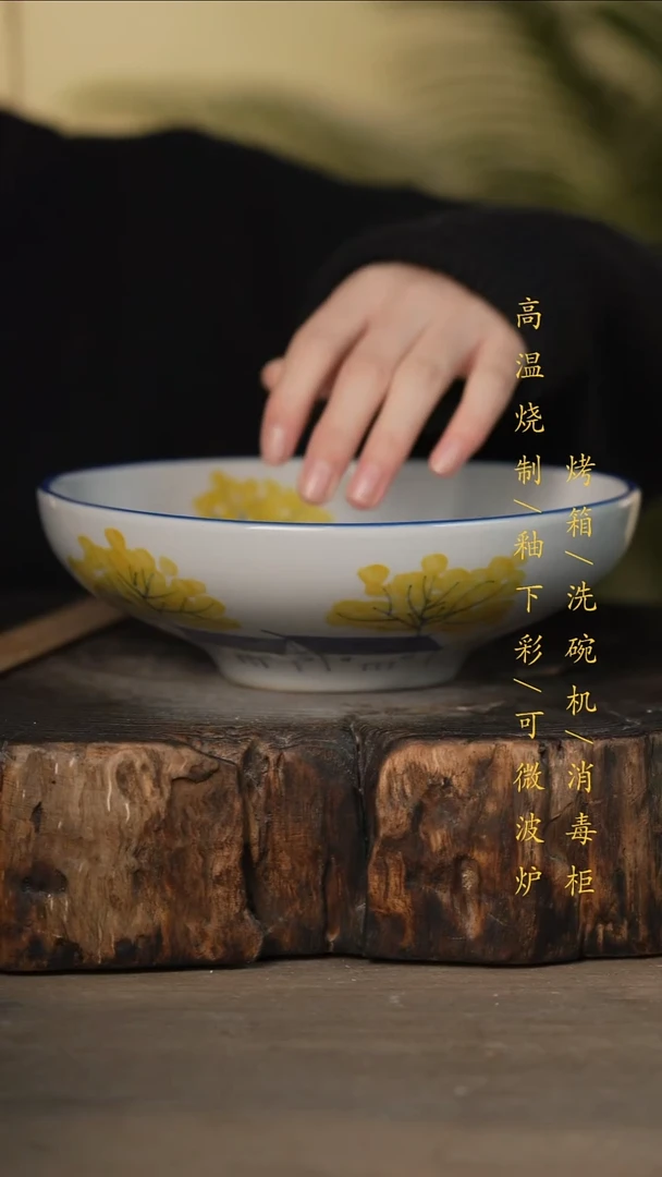 瓷片景德镇高温釉下彩可微波烤箱洗碗机