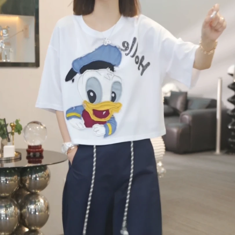 2025夏季新款时尚休闲气质t恤上衣