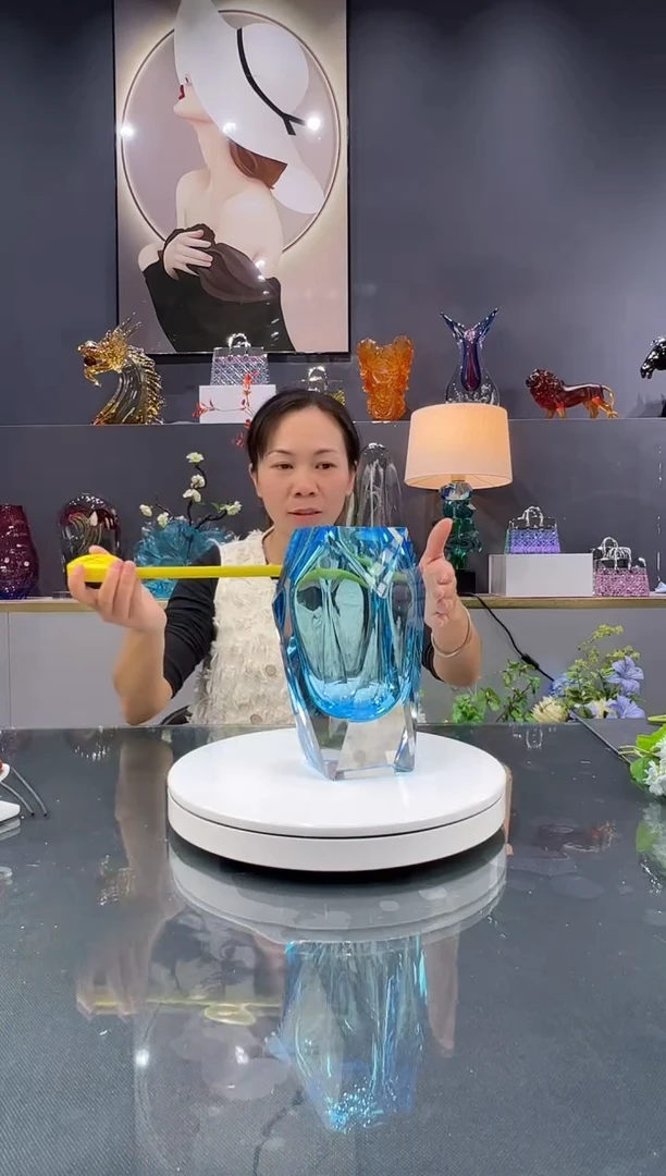 琉璃 水晶琉璃花瓶1个