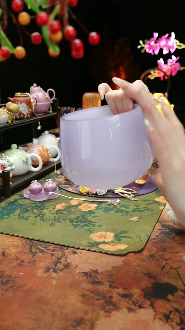 【闪购商品】紫砂水晶玻璃茶渣缸建水