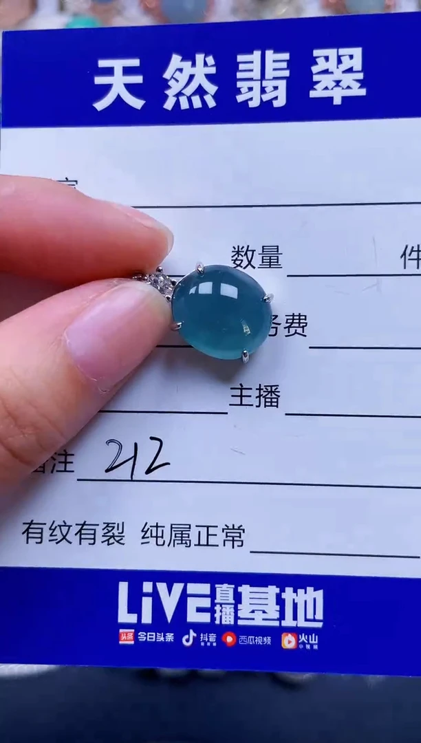 颈饰银S925镶嵌翡翠212