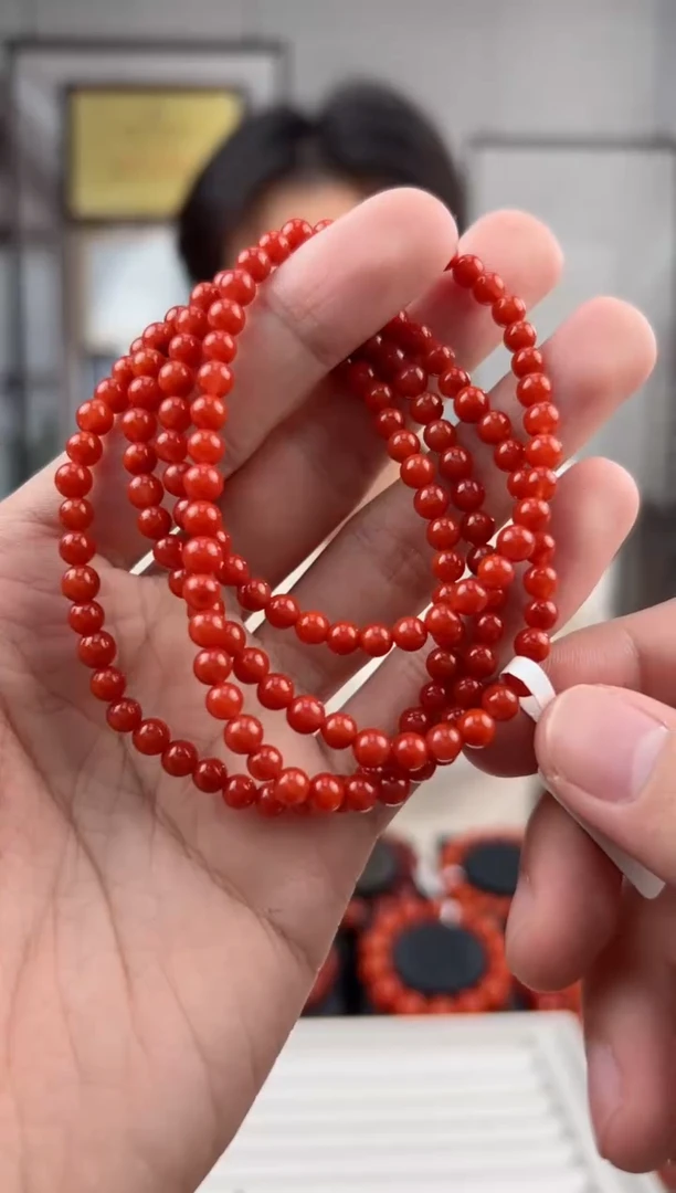 【闪购商品】南红玛瑙多圈未镶嵌4mm@T06842@