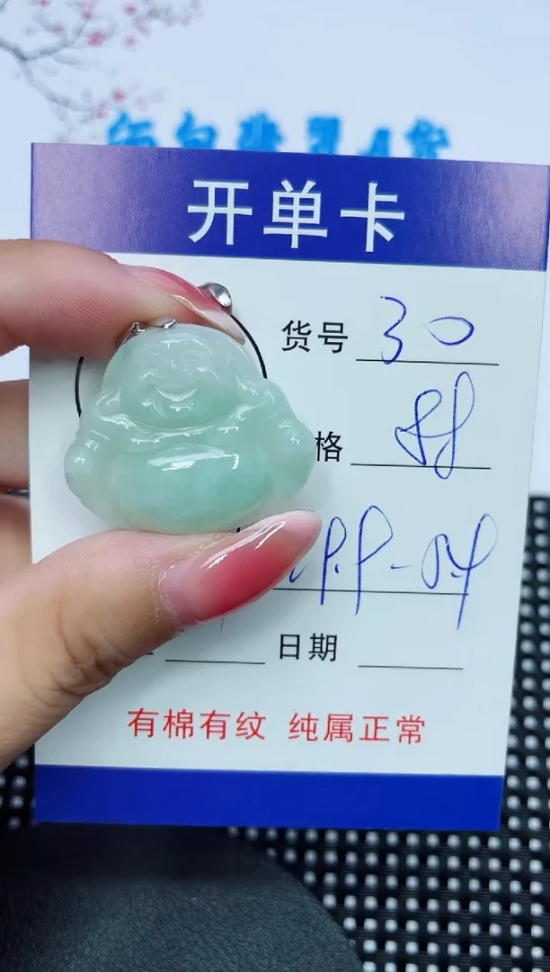翡翠未镶嵌吊坠(赠链)30