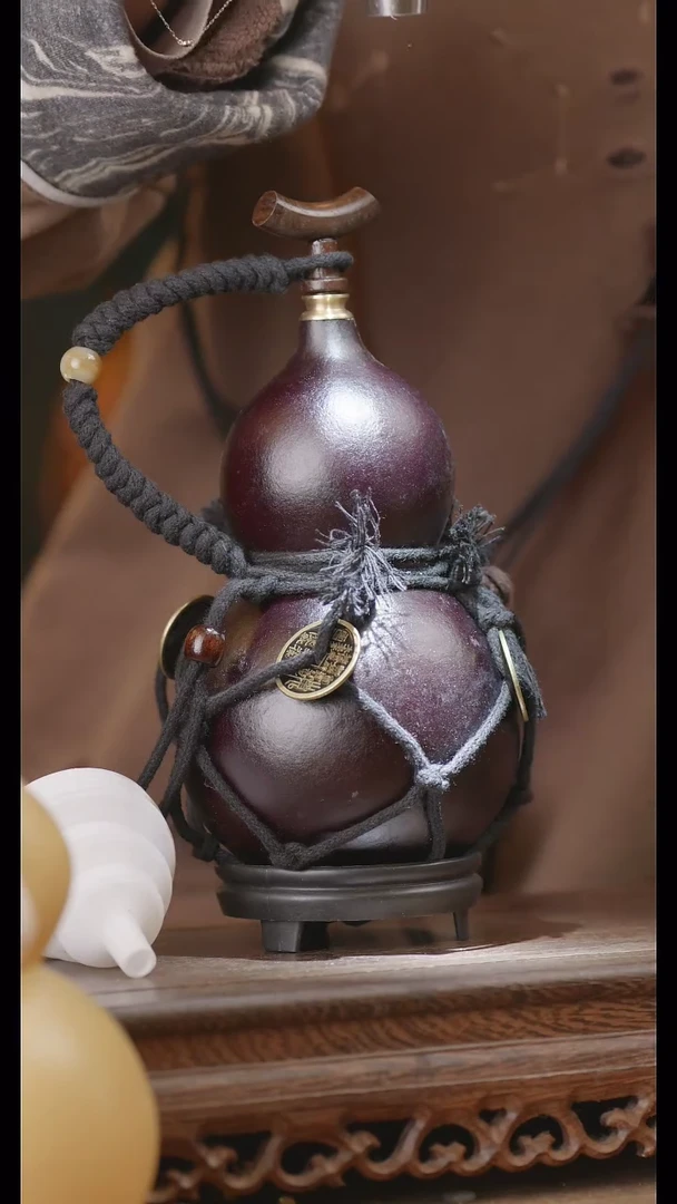 【闪购商品】302号精品天然大漆工艺防渗内胆酒葫芦~