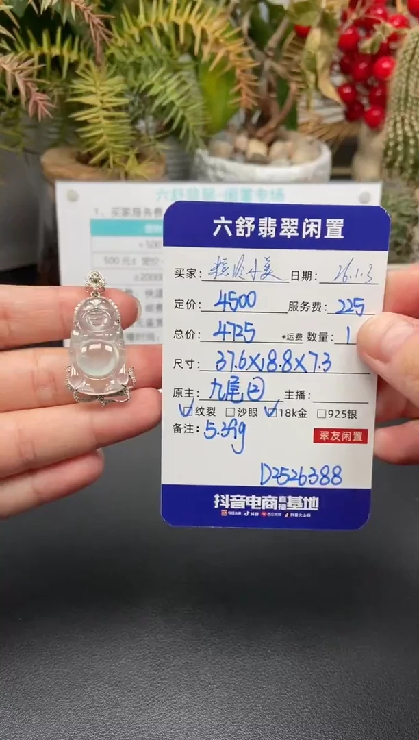 颈饰18K金镶嵌翡翠糕***?D2526388