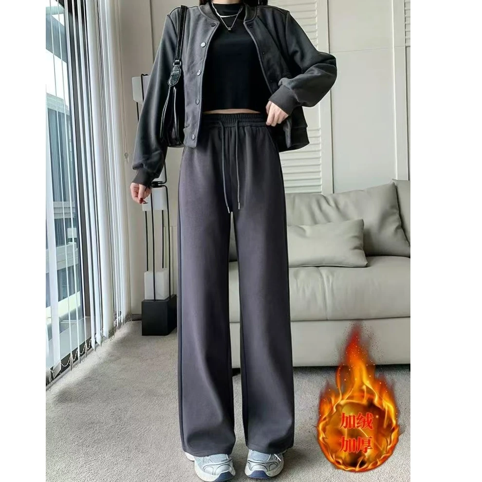 6-32款加绒加厚休闲裤 垂感直筒裤   30249