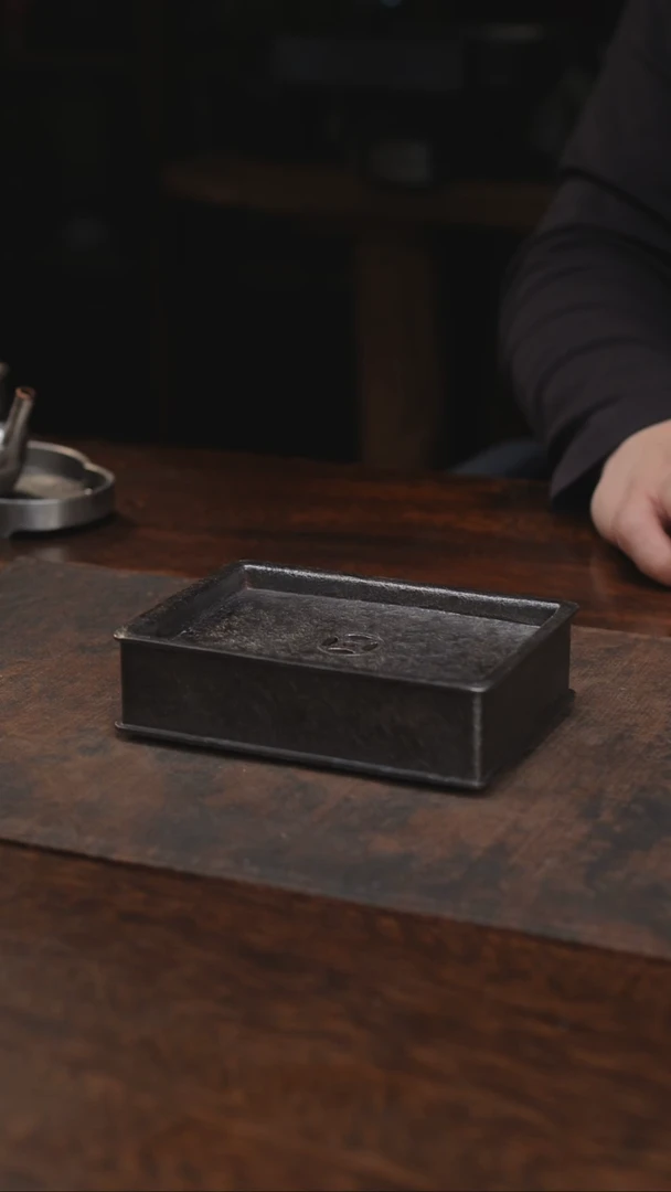 纯锡全手钱孔双线壶承