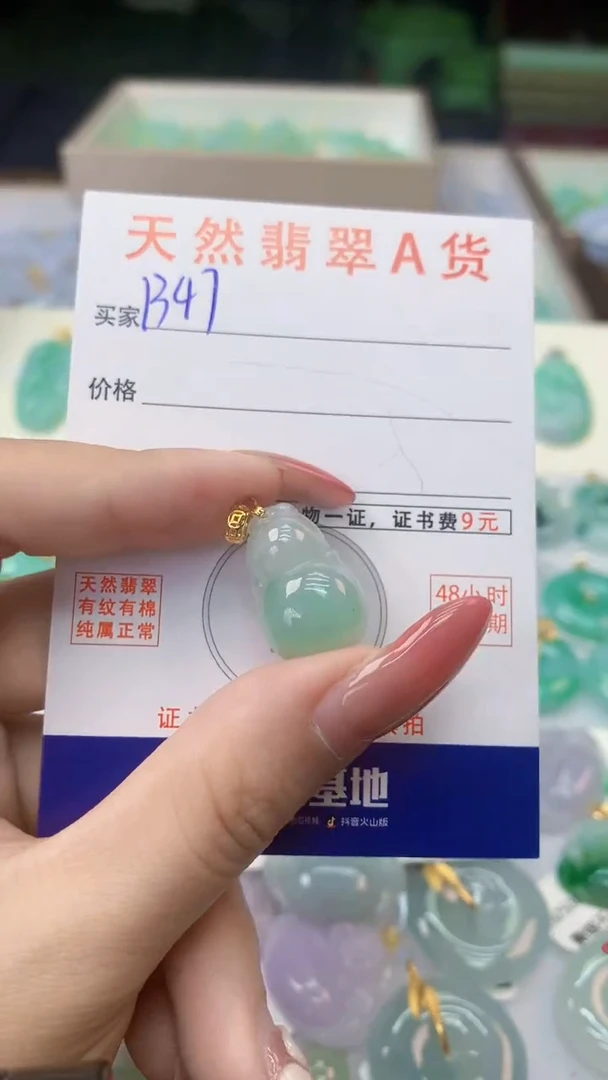 颈饰银S925镶嵌翡翠天然A货翡翠挂件