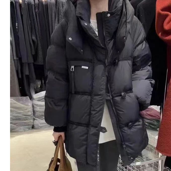 乖乖女装 2025反季青欧货中长款加厚泡芙羽外套