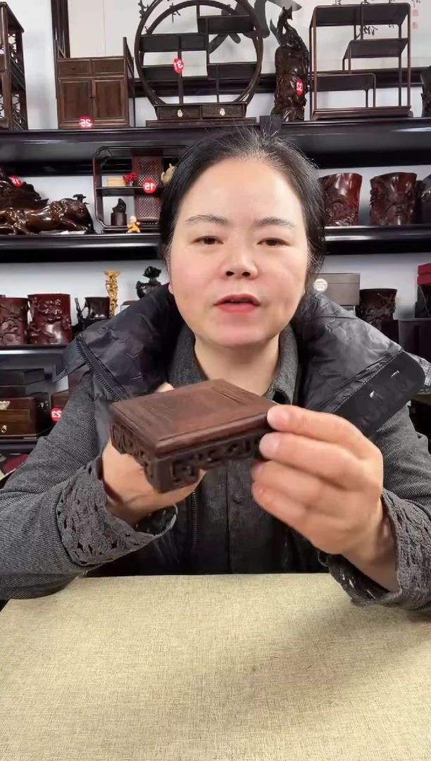木鸡翅木正方老李红木工艺品
