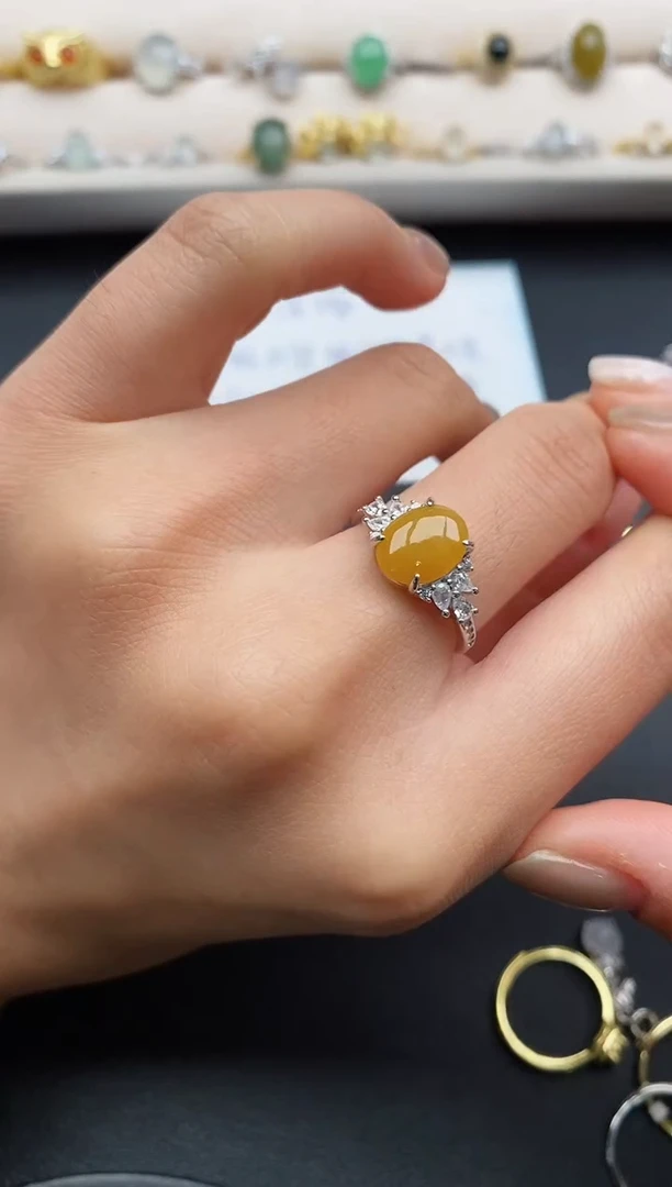 银S925镶嵌戒指翡翠111111111+6