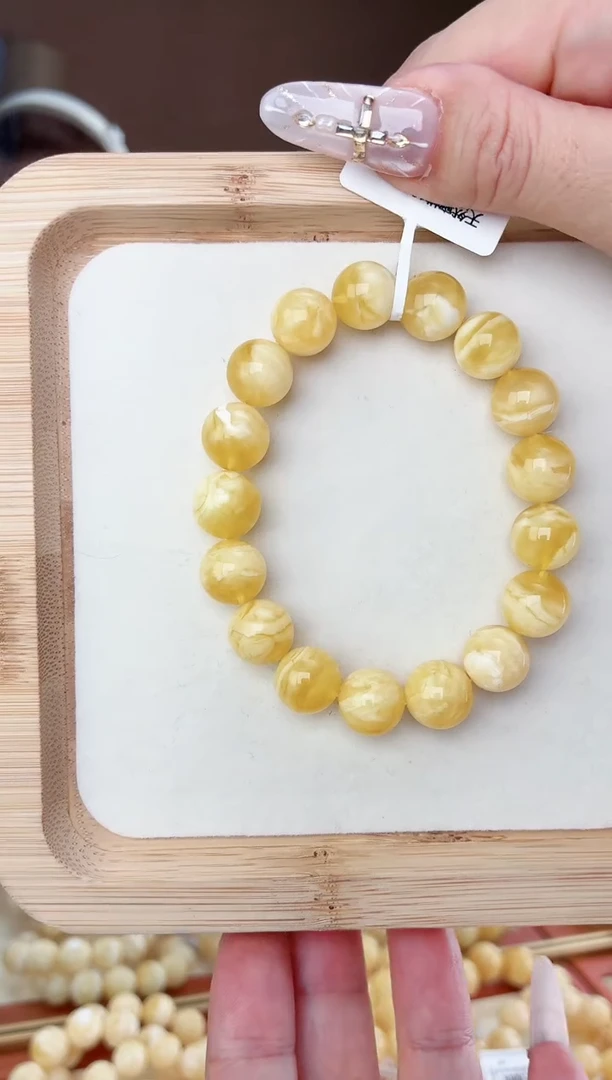 裸石蜜蜡未镶嵌手串