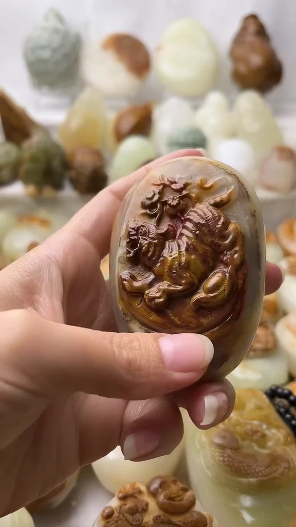 石材古青石棉纹正常不退换虎微瑕