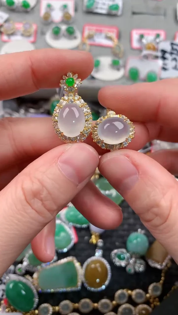 银S925镶嵌戒指翡翠999---8