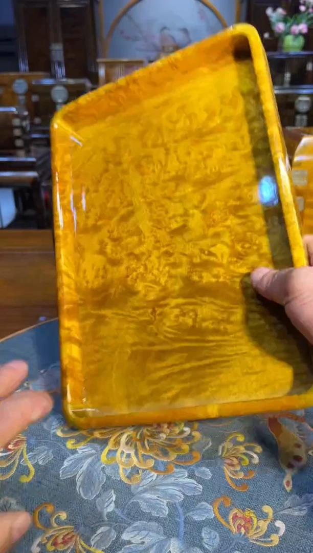 乌木类成套家具金丝楠木瘤疤托盘3