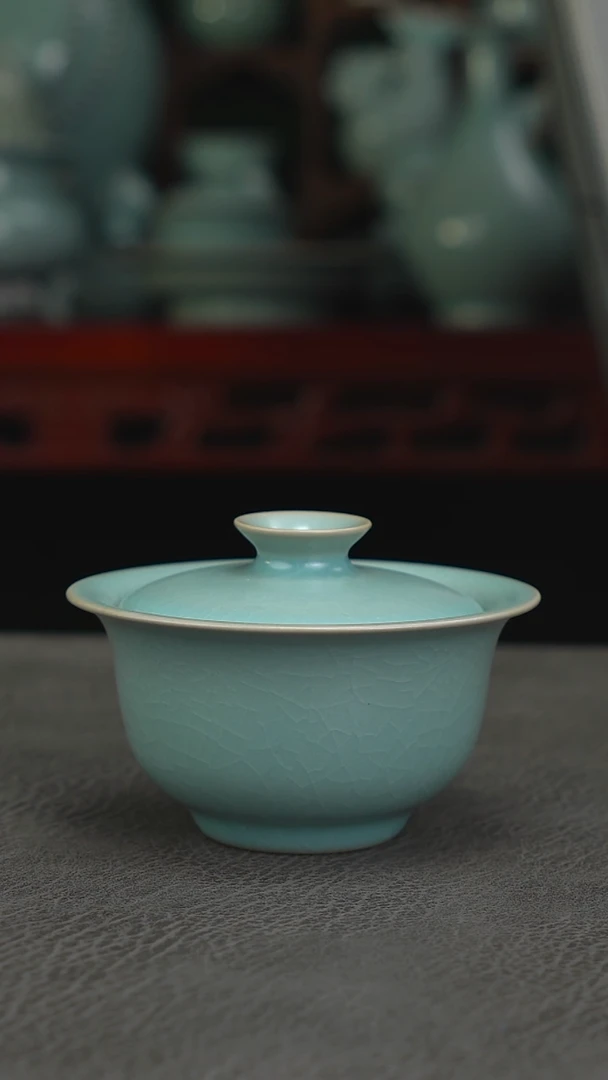 仿古釉元宝盖碗  精品-二