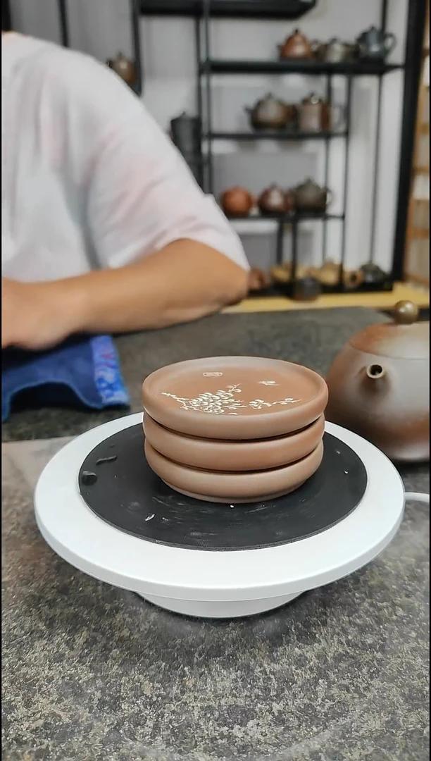 杯垫壶垫 松梅竹岁寒三友一套