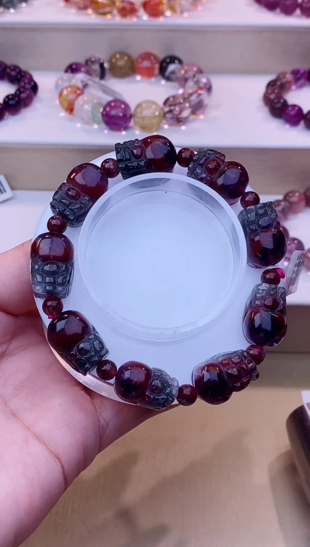 未镶嵌手链水晶四色极光貔貅单圈